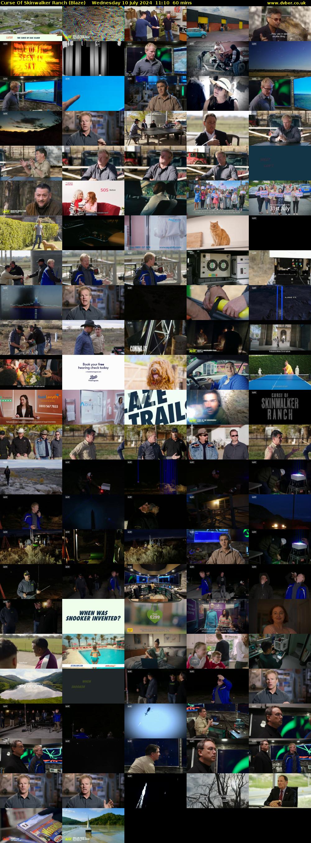 Curse of Skinwalker Ranch (Blaze) Wednesday 10 July 2024 11:10 - 12:10