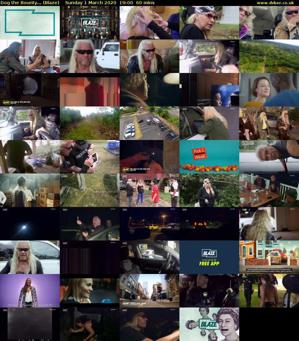 Dog the Bounty... (Blaze) Sunday 1 March 2020 19:00 - 20:00