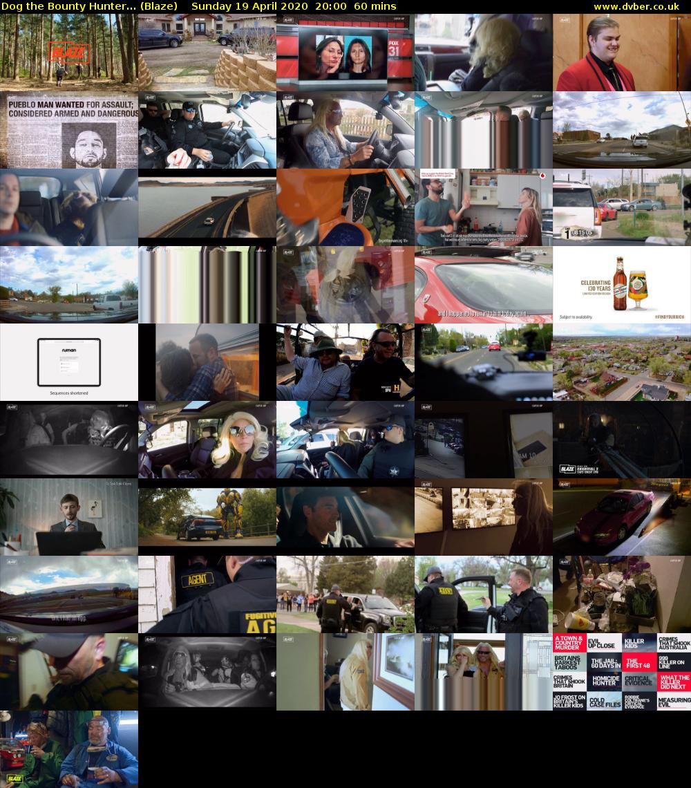 Dog the Bounty Hunter... (Blaze) Sunday 19 April 2020 20:00 - 21:00