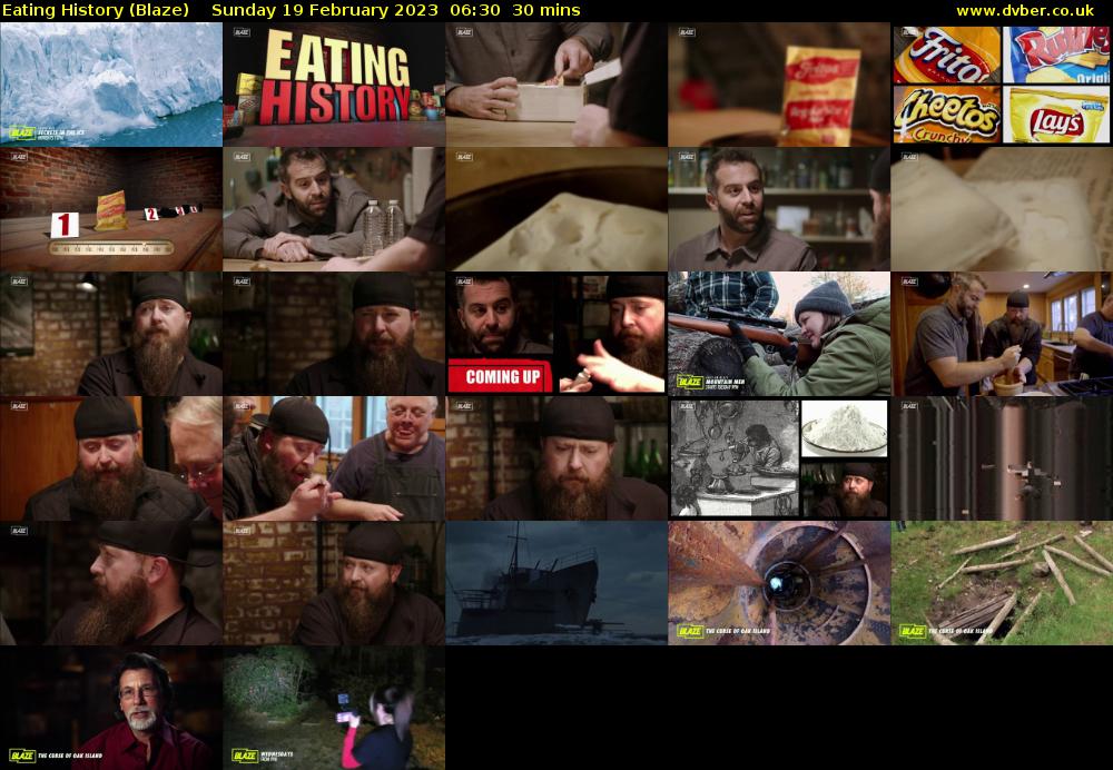 Eating History (Blaze) Sunday 19 February 2023 06:30 - 07:00