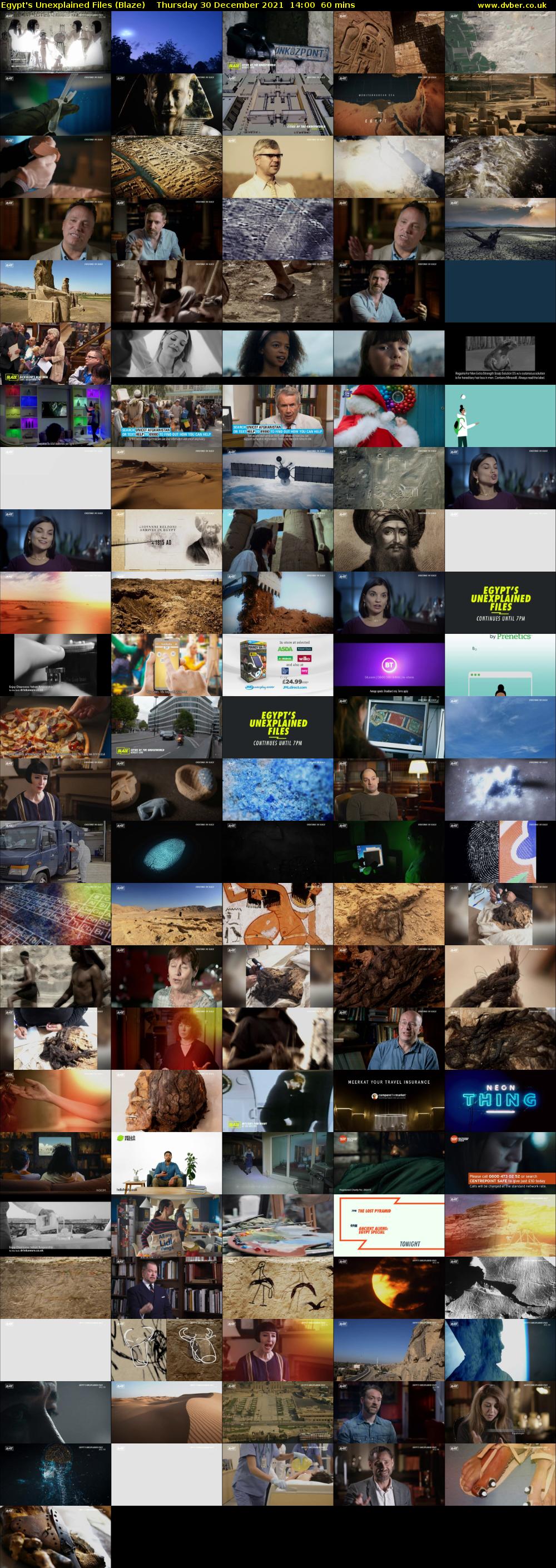 Egypt's Unexplained Files (Blaze) Thursday 30 December 2021 14:00 - 15:00