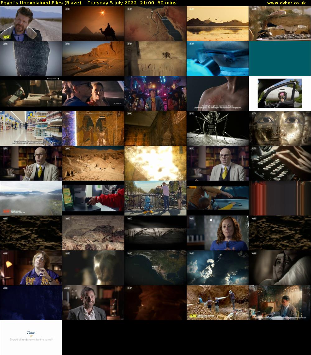 Egypt's Unexplained Files (Blaze) Tuesday 5 July 2022 21:00 - 22:00