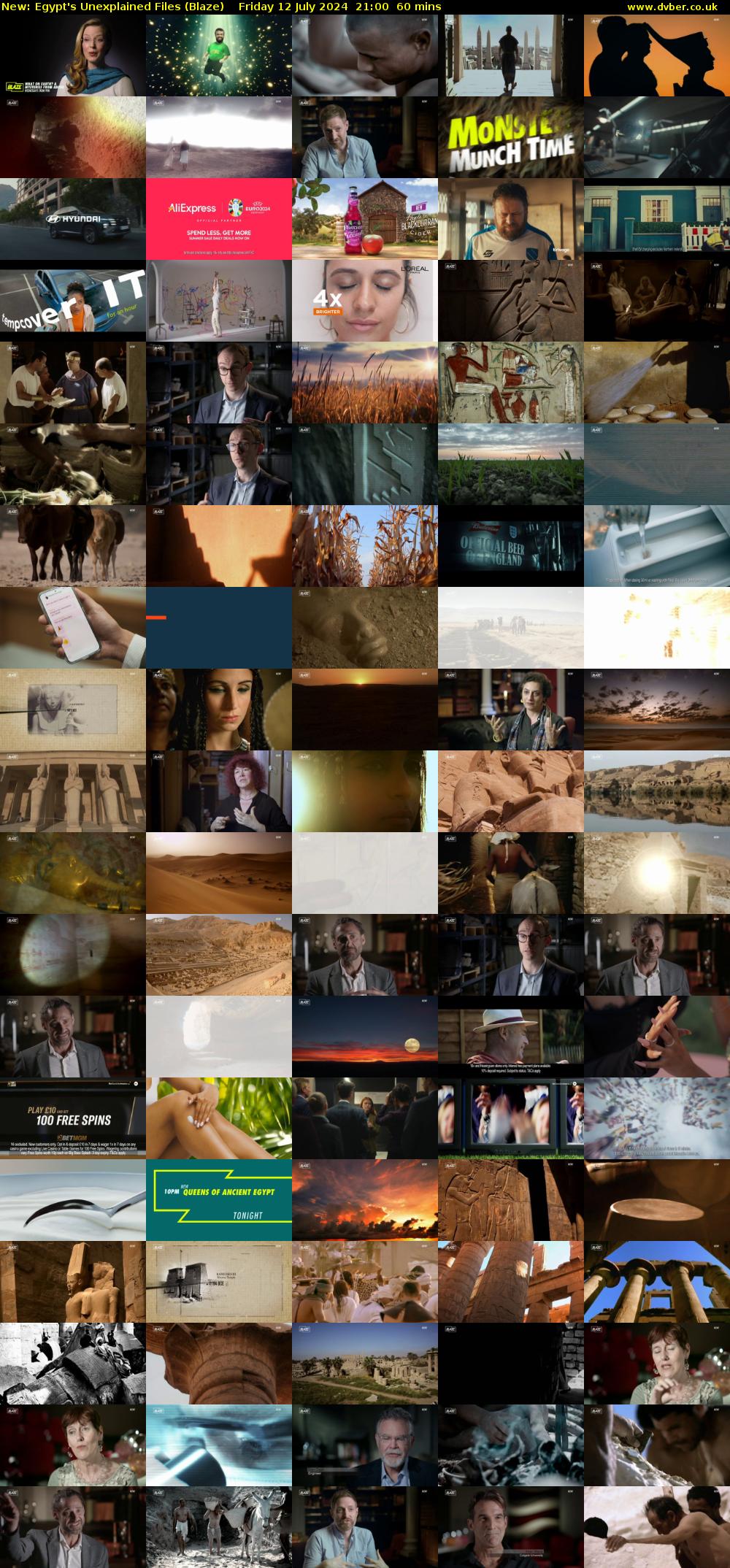 Egypt's Unexplained Files (Blaze) Friday 12 July 2024 21:00 - 22:00