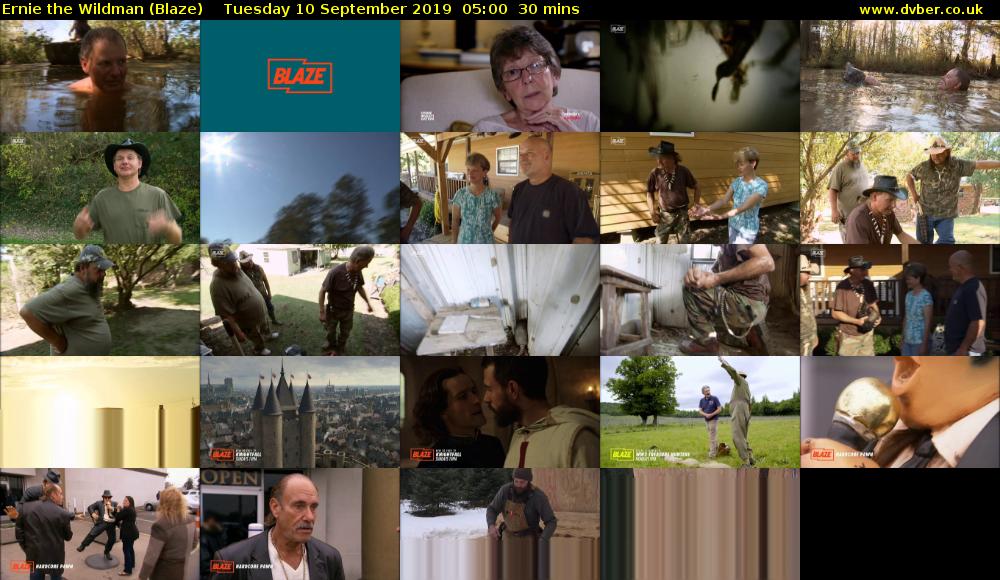 Ernie the Wildman (Blaze) Tuesday 10 September 2019 05:00 - 05:30