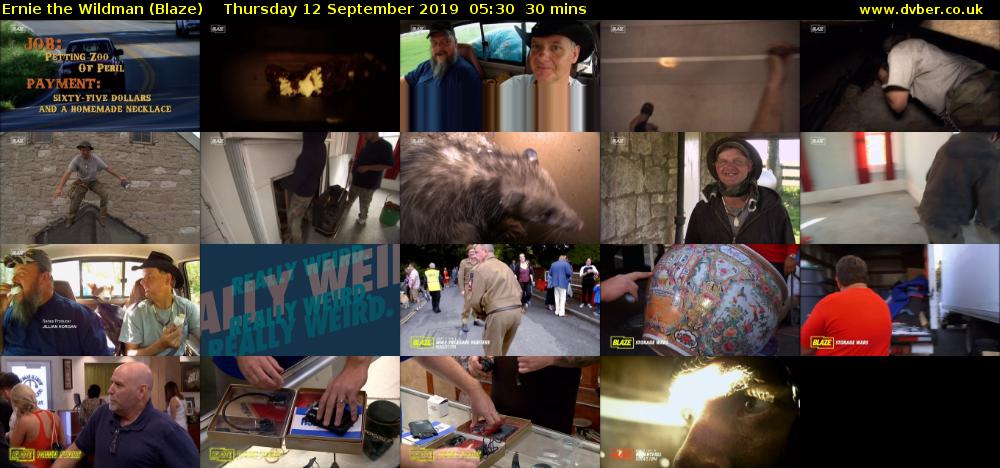 Ernie the Wildman (Blaze) Thursday 12 September 2019 05:30 - 06:00