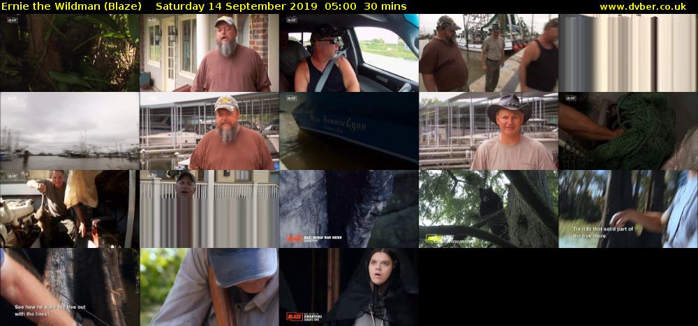 Ernie the Wildman (Blaze) Saturday 14 September 2019 05:00 - 05:30