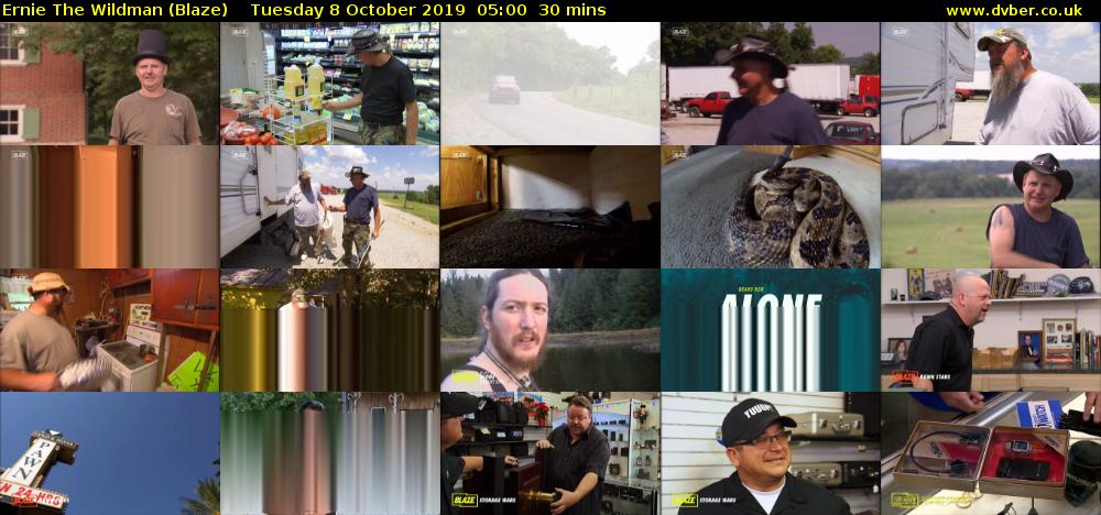 Ernie the Wildman (Blaze) Tuesday 8 October 2019 05:00 - 05:30