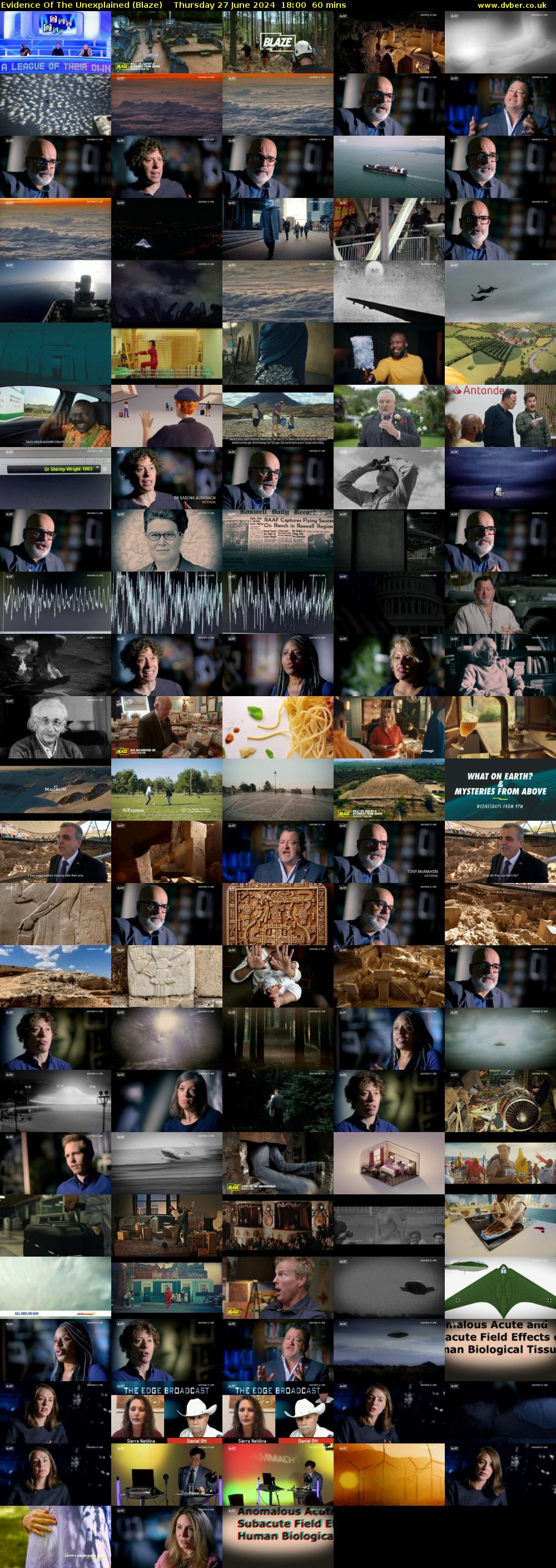 Evidence Of The Unexplained (Blaze) Thursday 27 June 2024 18:00 - 19:00