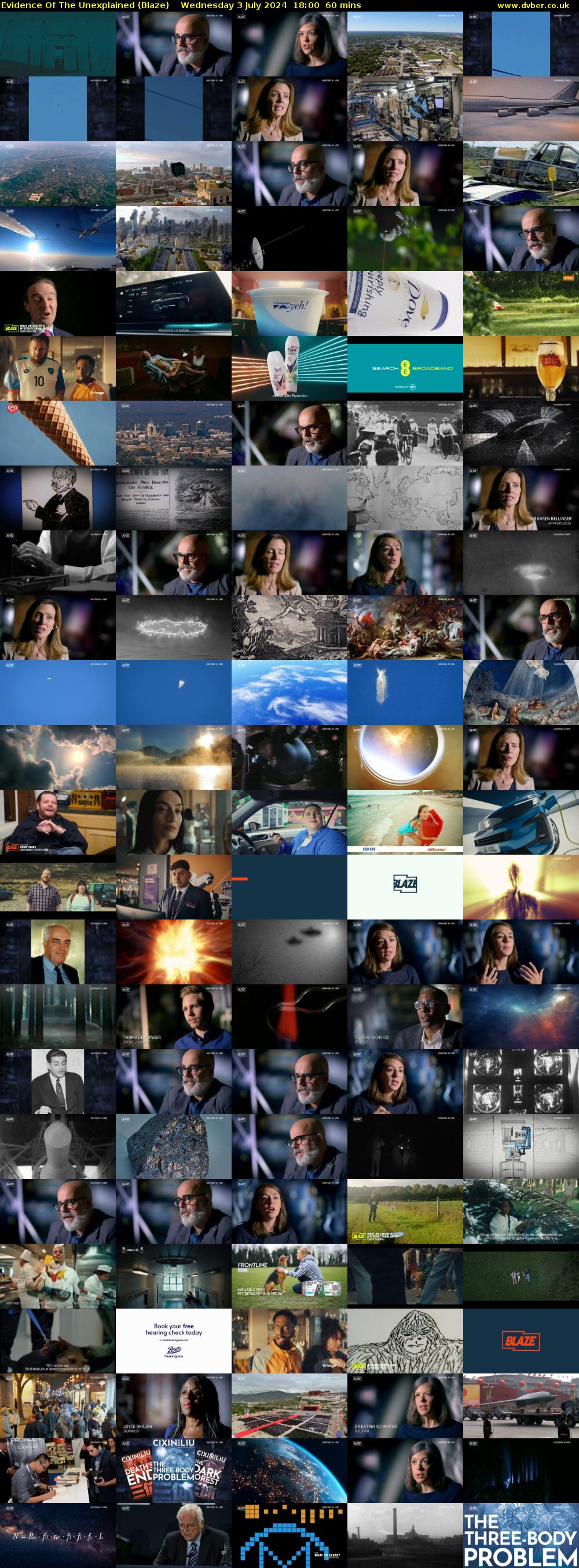 Evidence Of The Unexplained (Blaze) Wednesday 3 July 2024 18:00 - 19:00