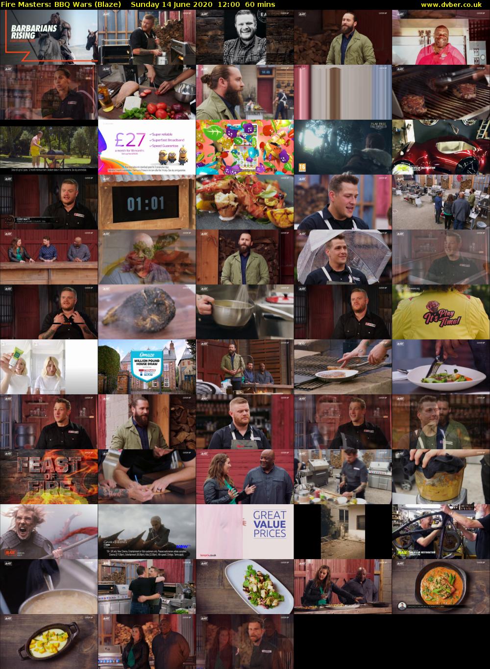 Fire Masters: BBQ Wars (Blaze) Sunday 14 June 2020 12:00 - 13:00