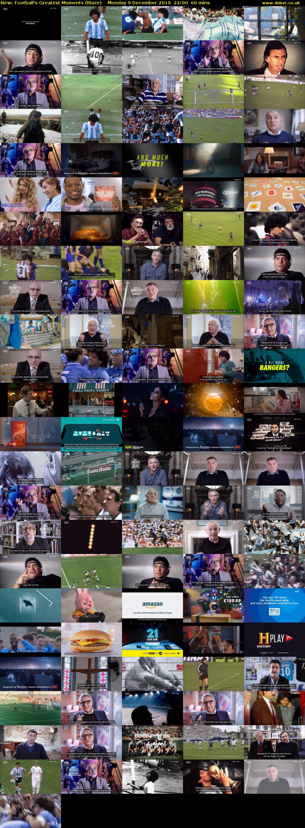 Football's Greatest Moments (Blaze) Monday 9 December 2019 22:00 - 23:00