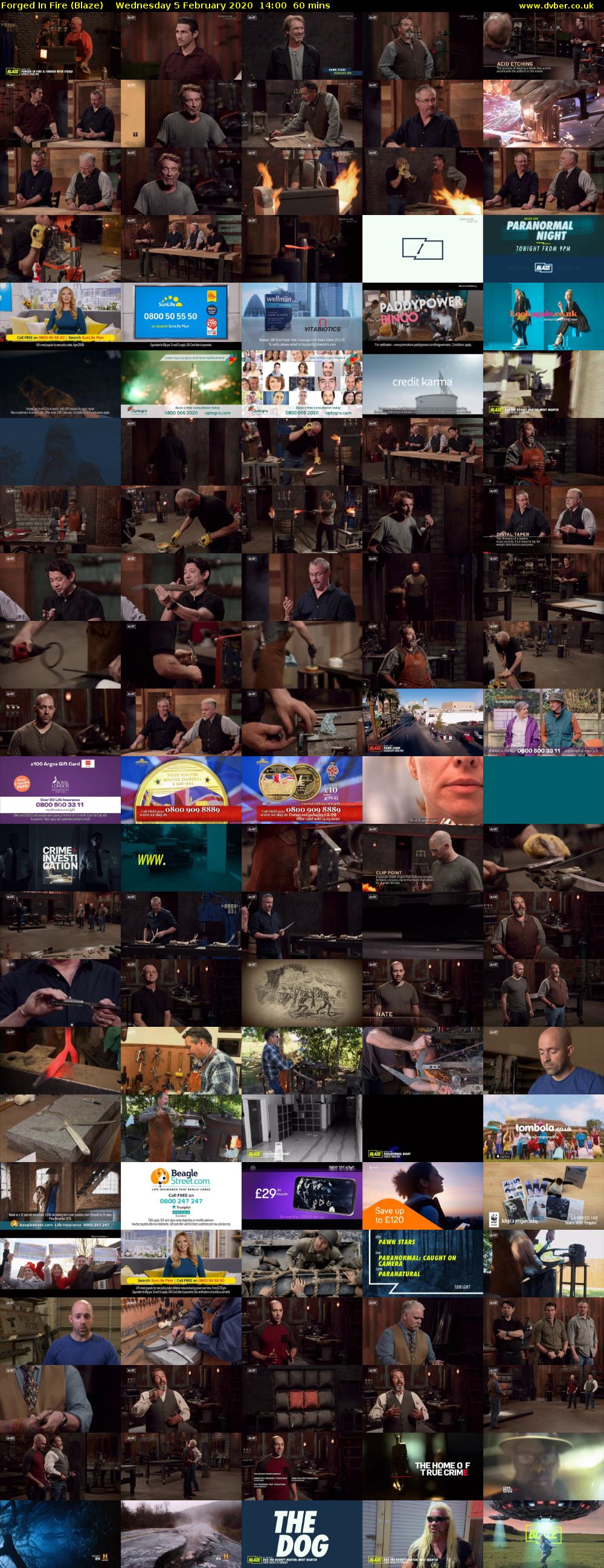Forged In Fire (Blaze) Wednesday 5 February 2020 14:00 - 15:00