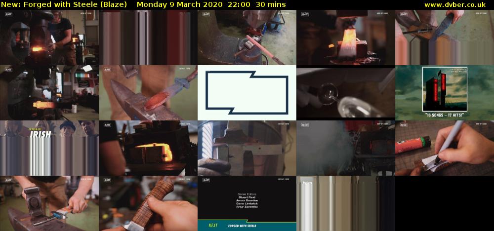 Forged with Steele (Blaze) Monday 9 March 2020 22:00 - 22:30