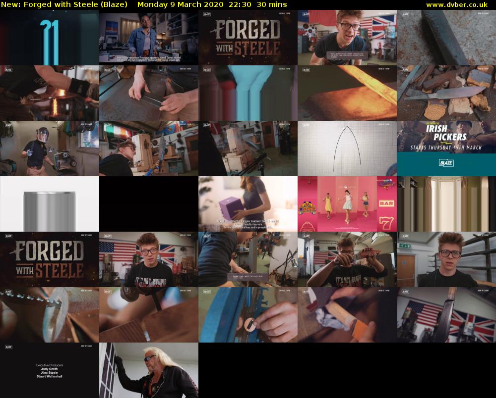 Forged with Steele (Blaze) Monday 9 March 2020 22:30 - 23:00