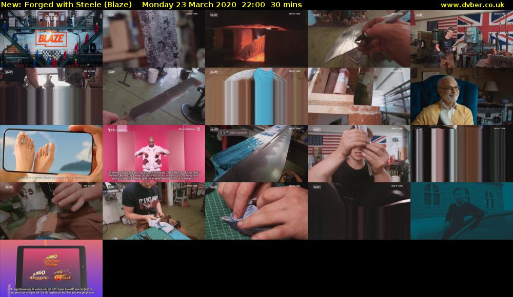 Forged with Steele (Blaze) Monday 23 March 2020 22:00 - 22:30