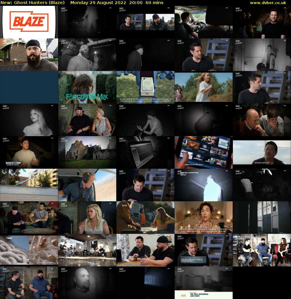 Ghost Hunters (Blaze) Monday 29 August 2022 20:00 - 21:00