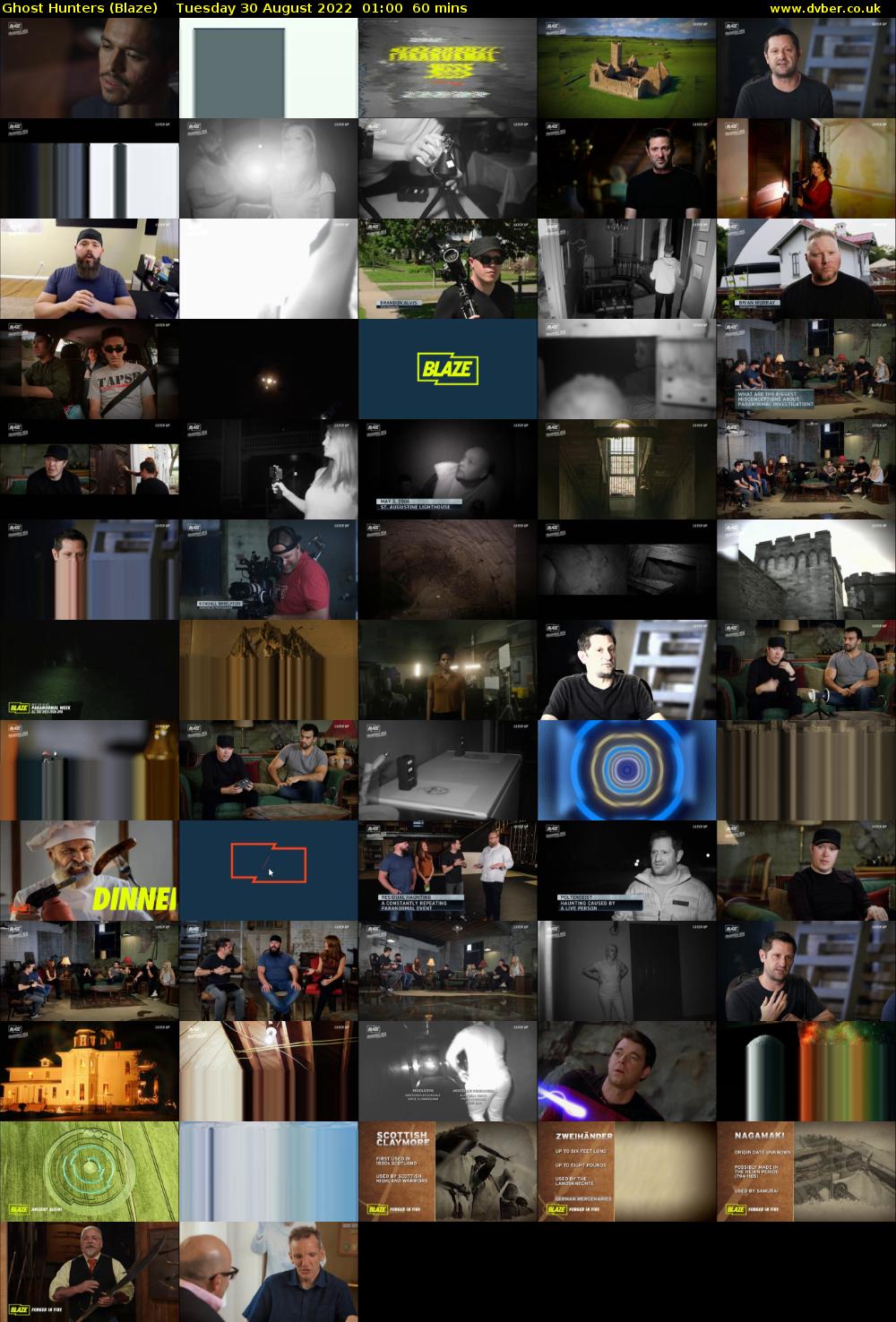 Ghost Hunters (Blaze) Tuesday 30 August 2022 01:00 - 02:00