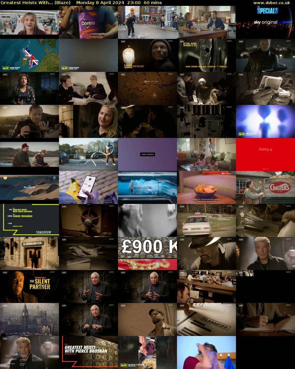 Greatest Heists With... (Blaze) Monday 8 April 2024 23:00 - 00:00