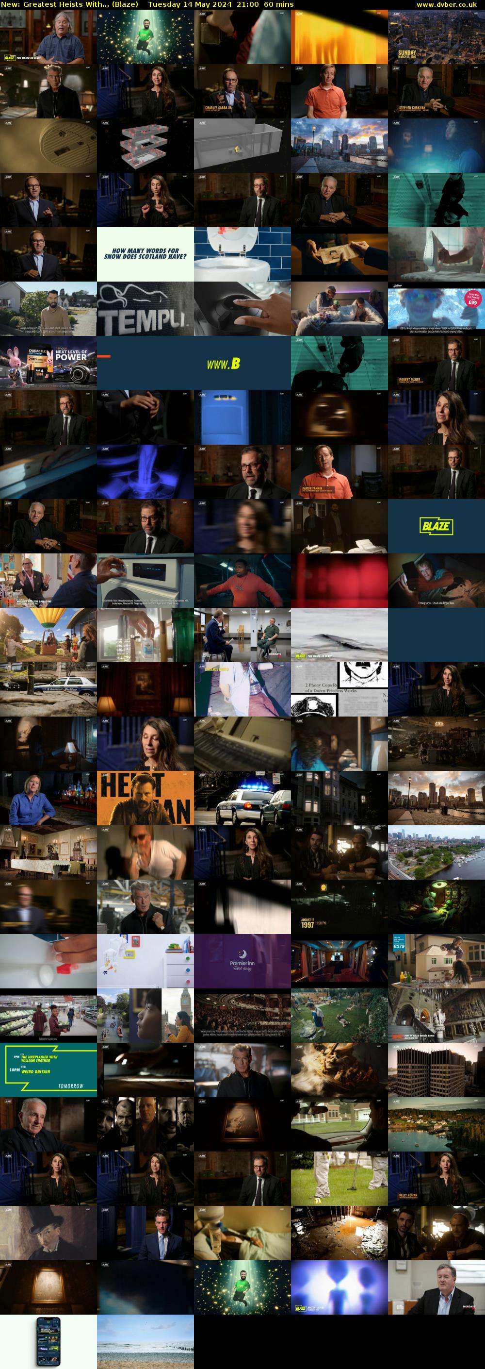 Greatest Heists With... (Blaze) Tuesday 14 May 2024 21:00 - 22:00