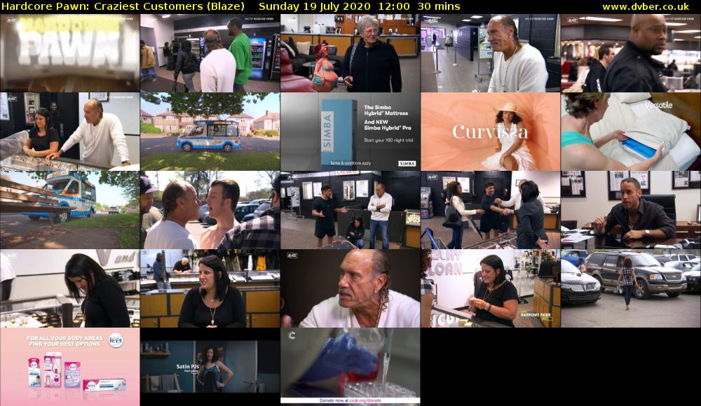 Hardcore Pawn: Craziest Customers (Blaze) Sunday 19 July 2020 12:00 - 12:30