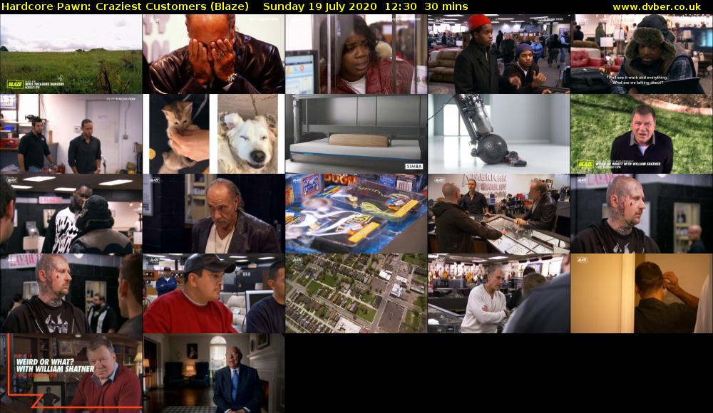 Hardcore Pawn: Craziest Customers (Blaze) Sunday 19 July 2020 12:30 - 13:00