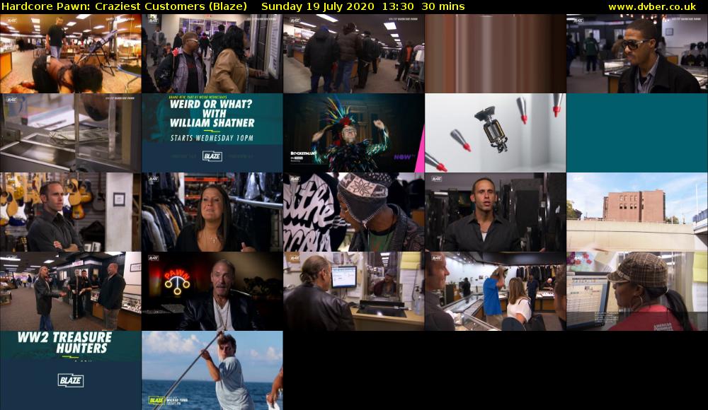Hardcore Pawn: Craziest Customers (Blaze) Sunday 19 July 2020 13:30 - 14:00