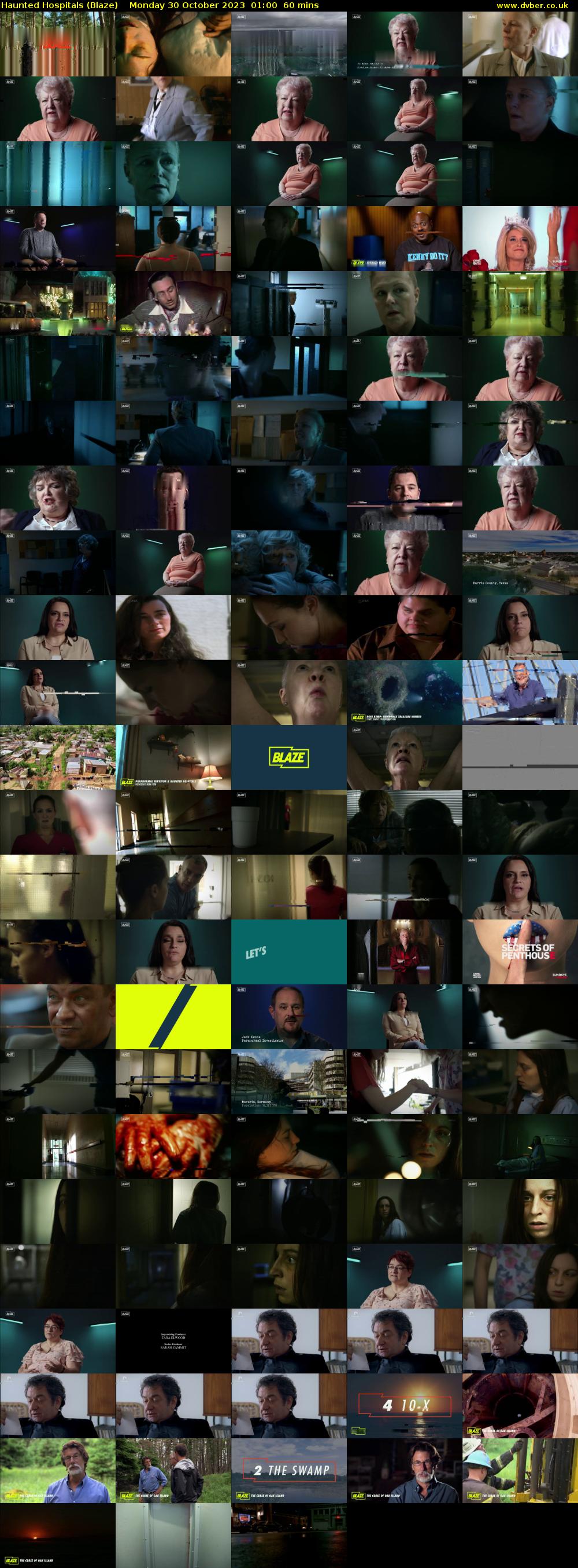 Haunted Hospitals (Blaze) Monday 30 October 2023 01:00 - 02:00