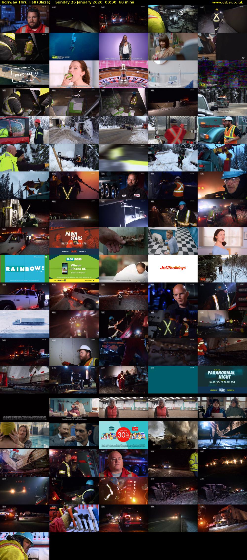 Highway Thru Hell (Blaze) Sunday 26 January 2020 00:00 - 01:00