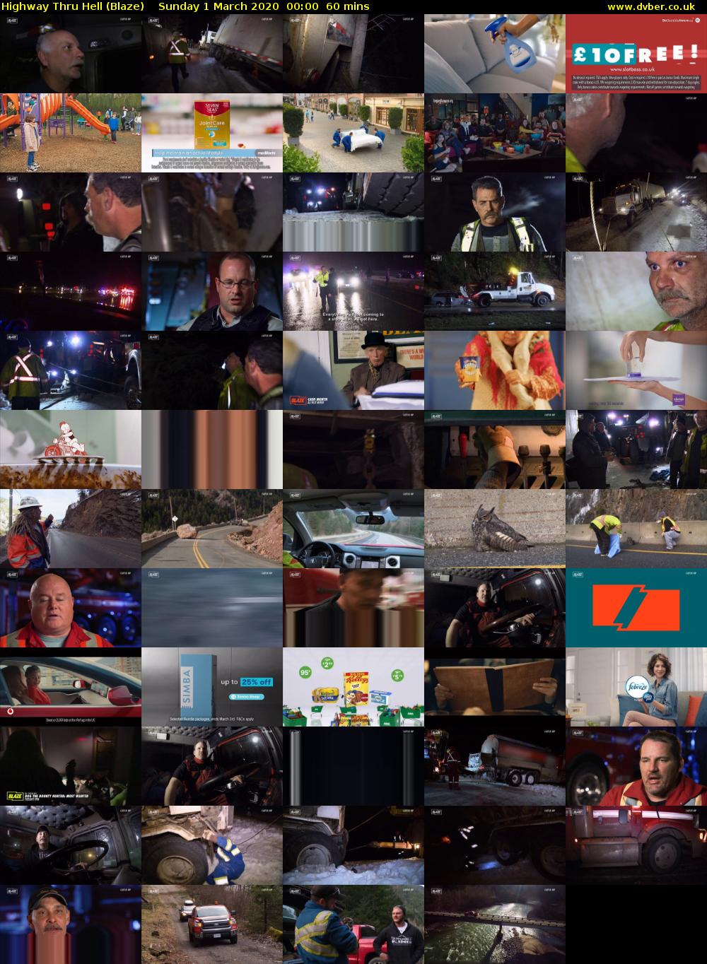 Highway Thru Hell (Blaze) Sunday 1 March 2020 00:00 - 01:00