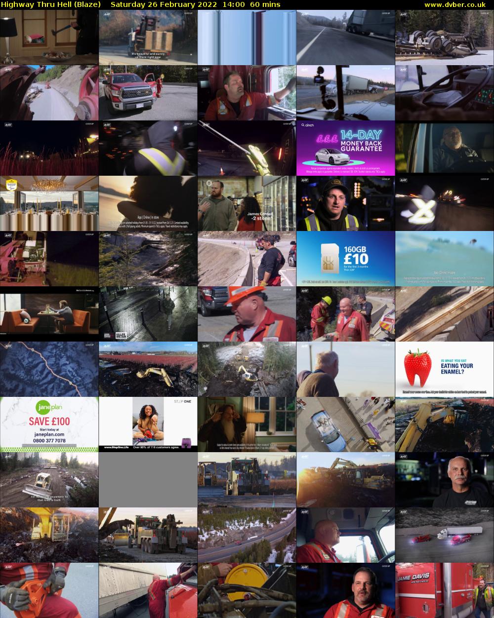 Highway Thru Hell (Blaze) Saturday 26 February 2022 14:00 - 15:00