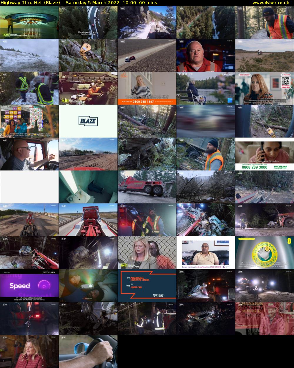Highway Thru Hell (Blaze) Saturday 5 March 2022 10:00 - 11:00
