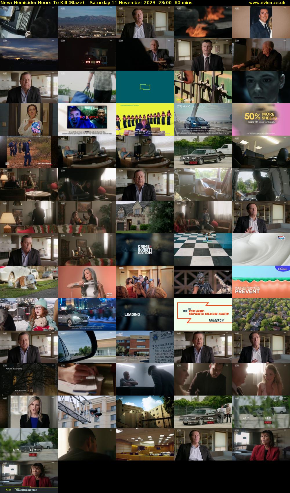 Homicide: Hours To Kill (Blaze) Saturday 11 November 2023 23:00 - 00:00