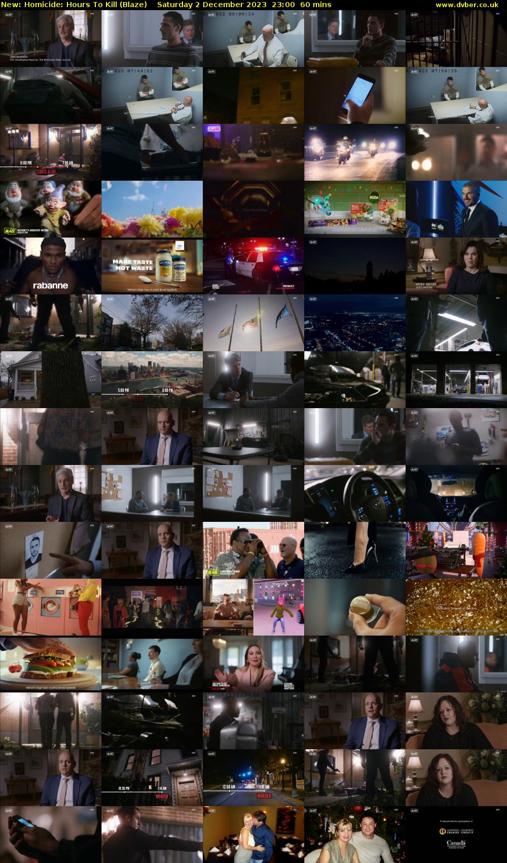 Homicide: Hours To Kill (Blaze) Saturday 2 December 2023 23:00 - 00:00