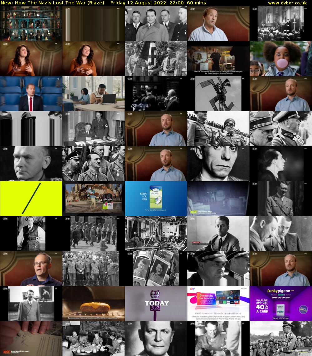 How The Nazis Lost The War (Blaze) Friday 12 August 2022 22:00 - 23:00