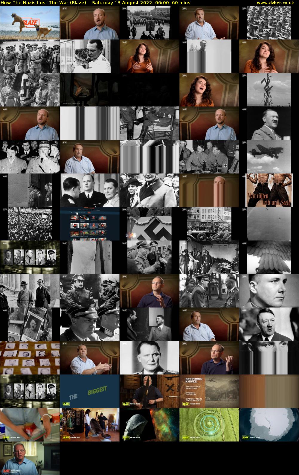How The Nazis Lost The War (Blaze) Saturday 13 August 2022 06:00 - 07:00
