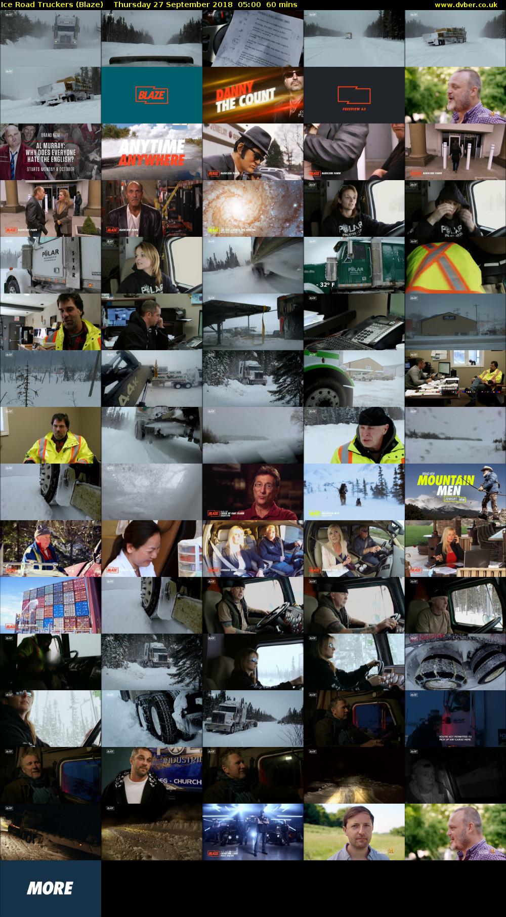 Ice Road Truckers (Blaze) Thursday 27 September 2018 05:00 - 06:00