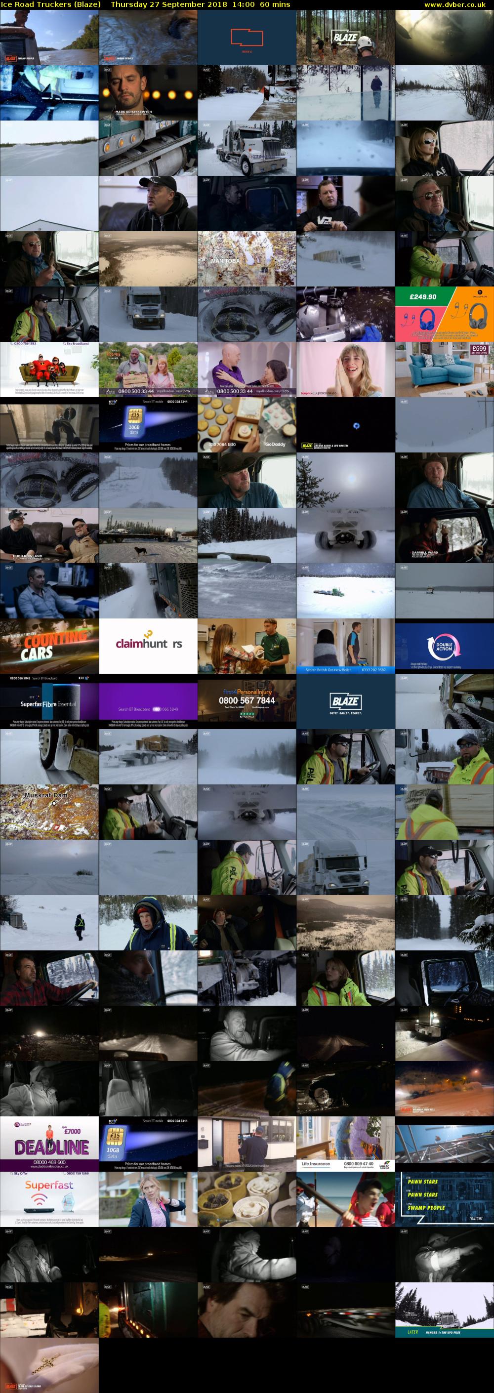 Ice Road Truckers (Blaze) Thursday 27 September 2018 14:00 - 15:00