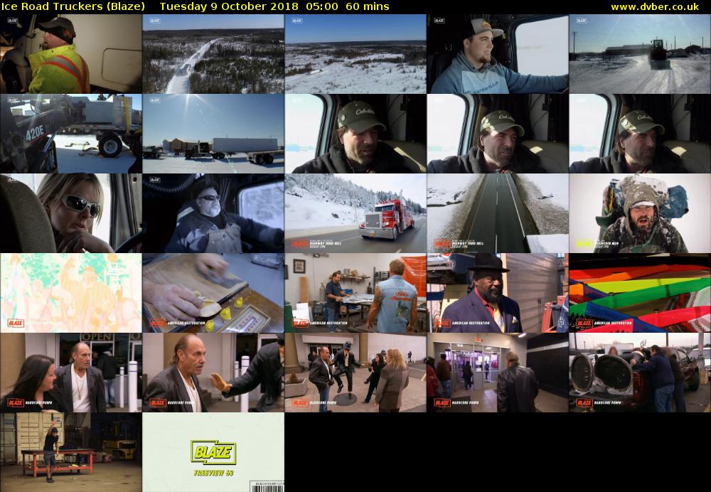 Ice Road Truckers (Blaze) Tuesday 9 October 2018 05:00 - 06:00