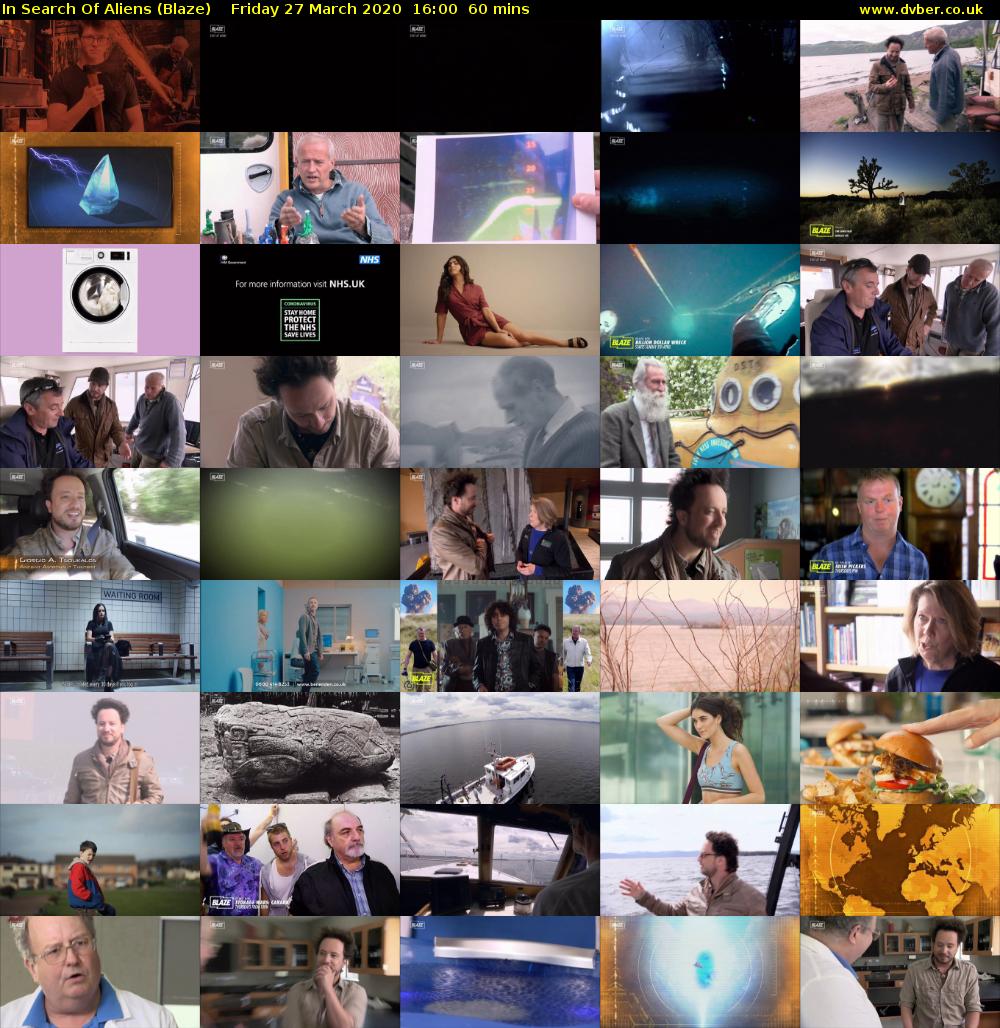 In Search Of Aliens (Blaze) Friday 27 March 2020 16:00 - 17:00