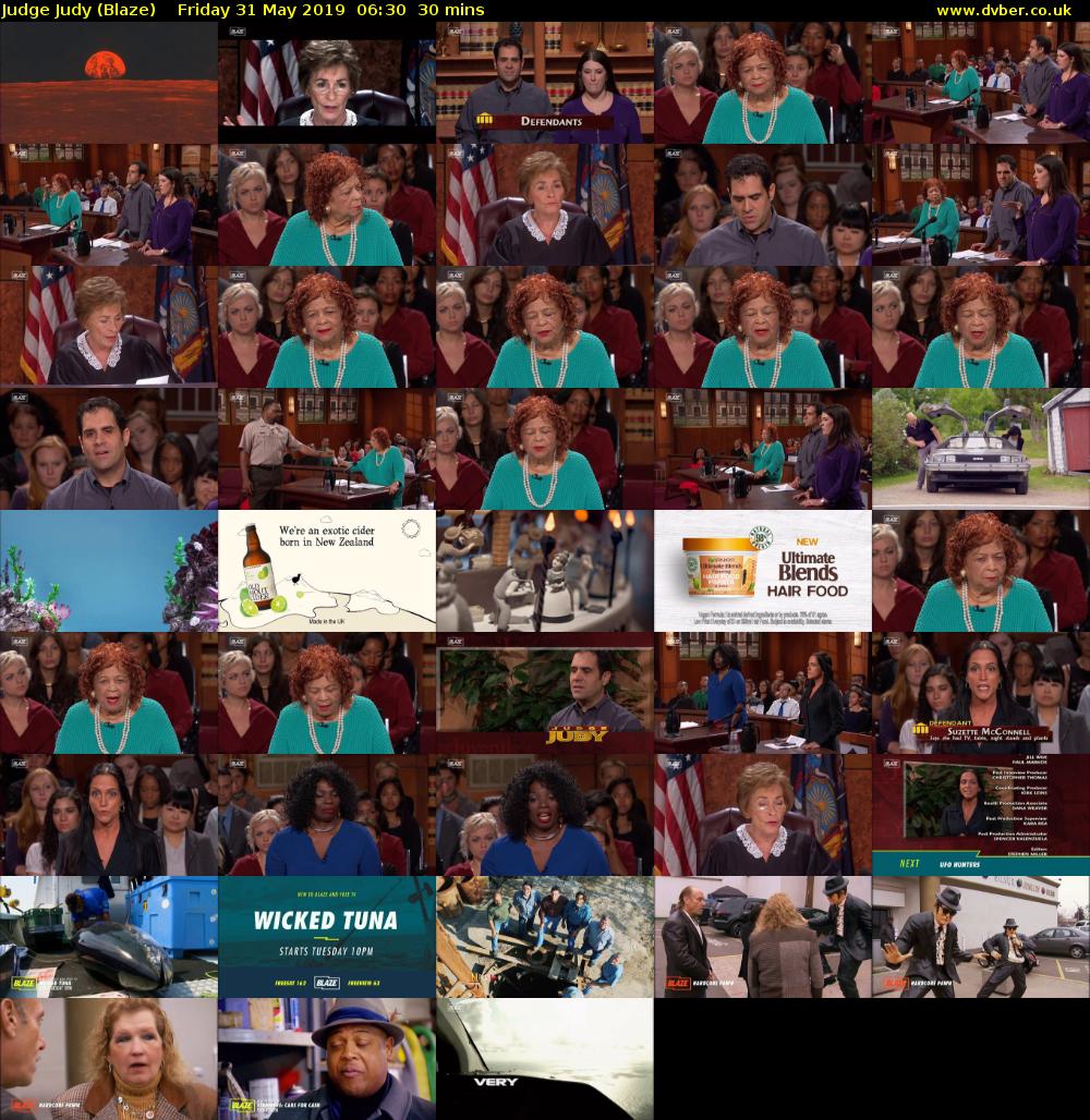 Judge Judy (Blaze) Friday 31 May 2019 06:30 - 07:00