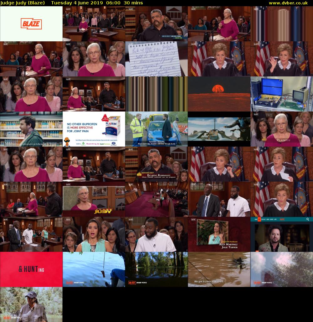 Judge Judy (Blaze) Tuesday 4 June 2019 06:00 - 06:30