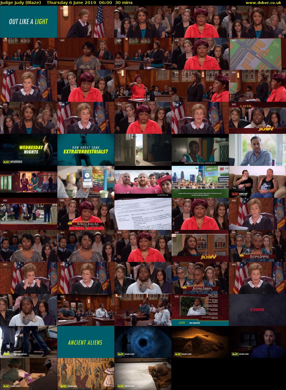 Judge Judy (Blaze) Thursday 6 June 2019 06:00 - 06:30