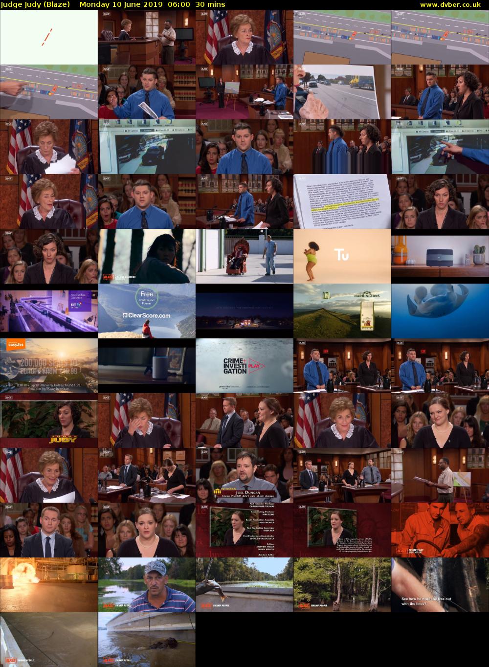 Judge Judy (Blaze) Monday 10 June 2019 06:00 - 06:30