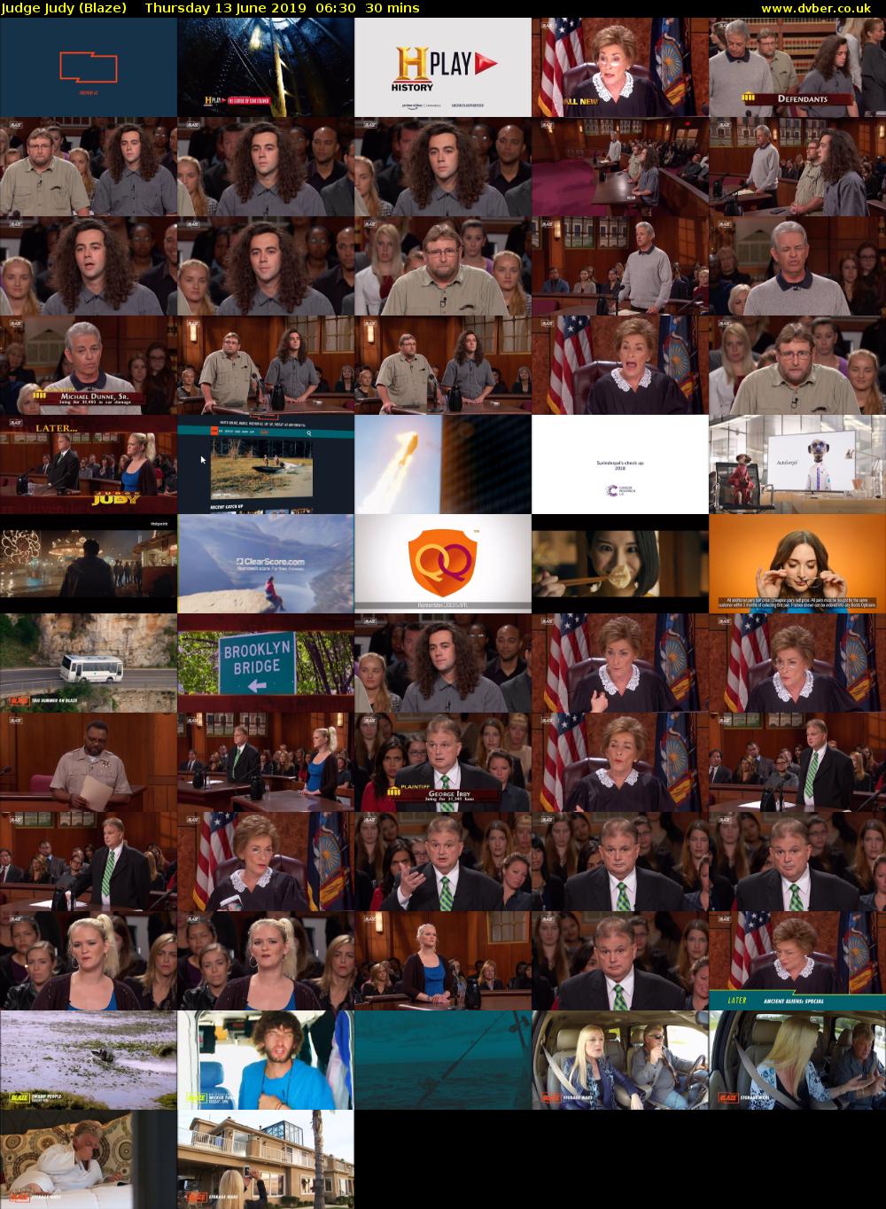 Judge Judy (Blaze) Thursday 13 June 2019 06:30 - 07:00