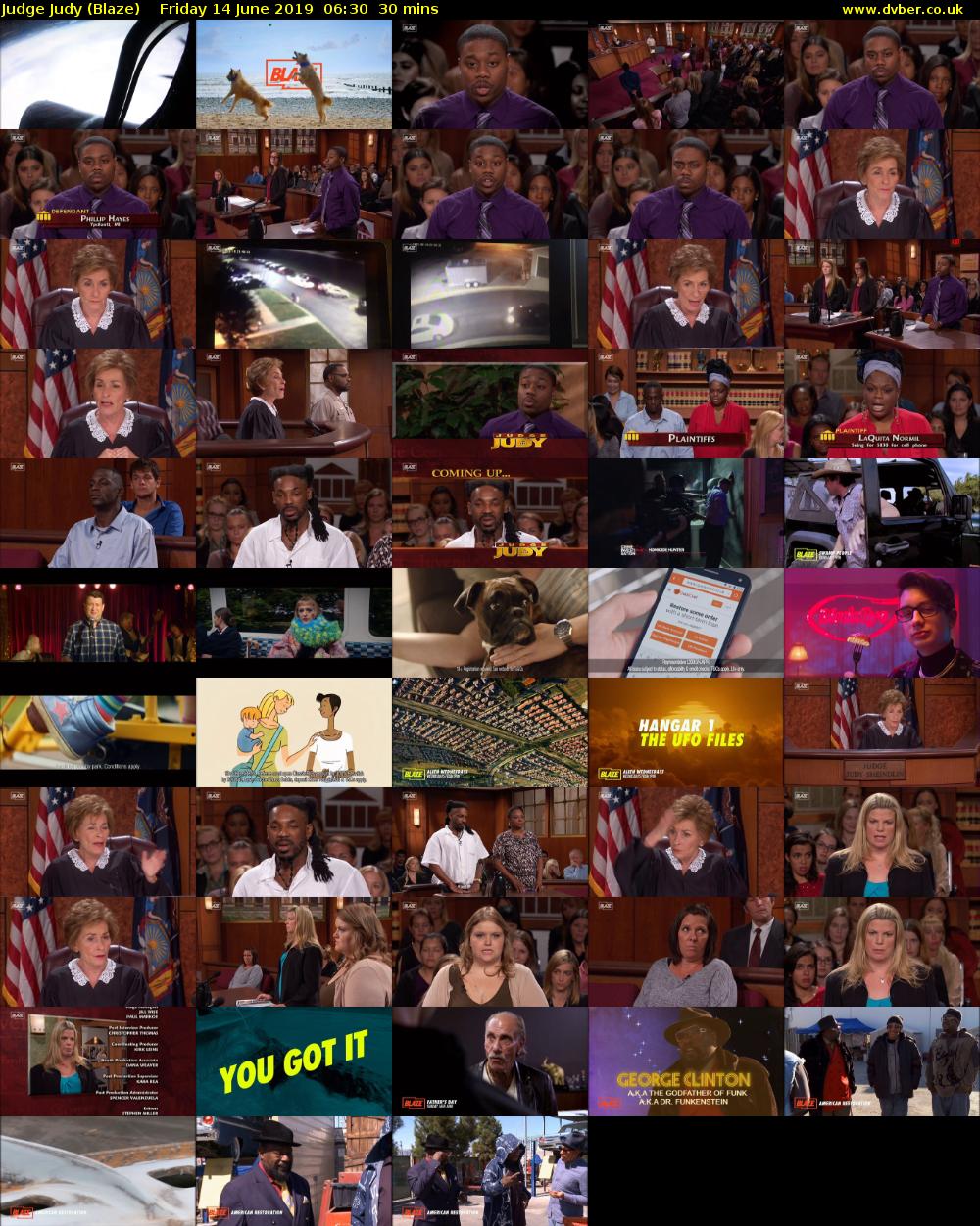 Judge Judy (Blaze) Friday 14 June 2019 06:30 - 07:00