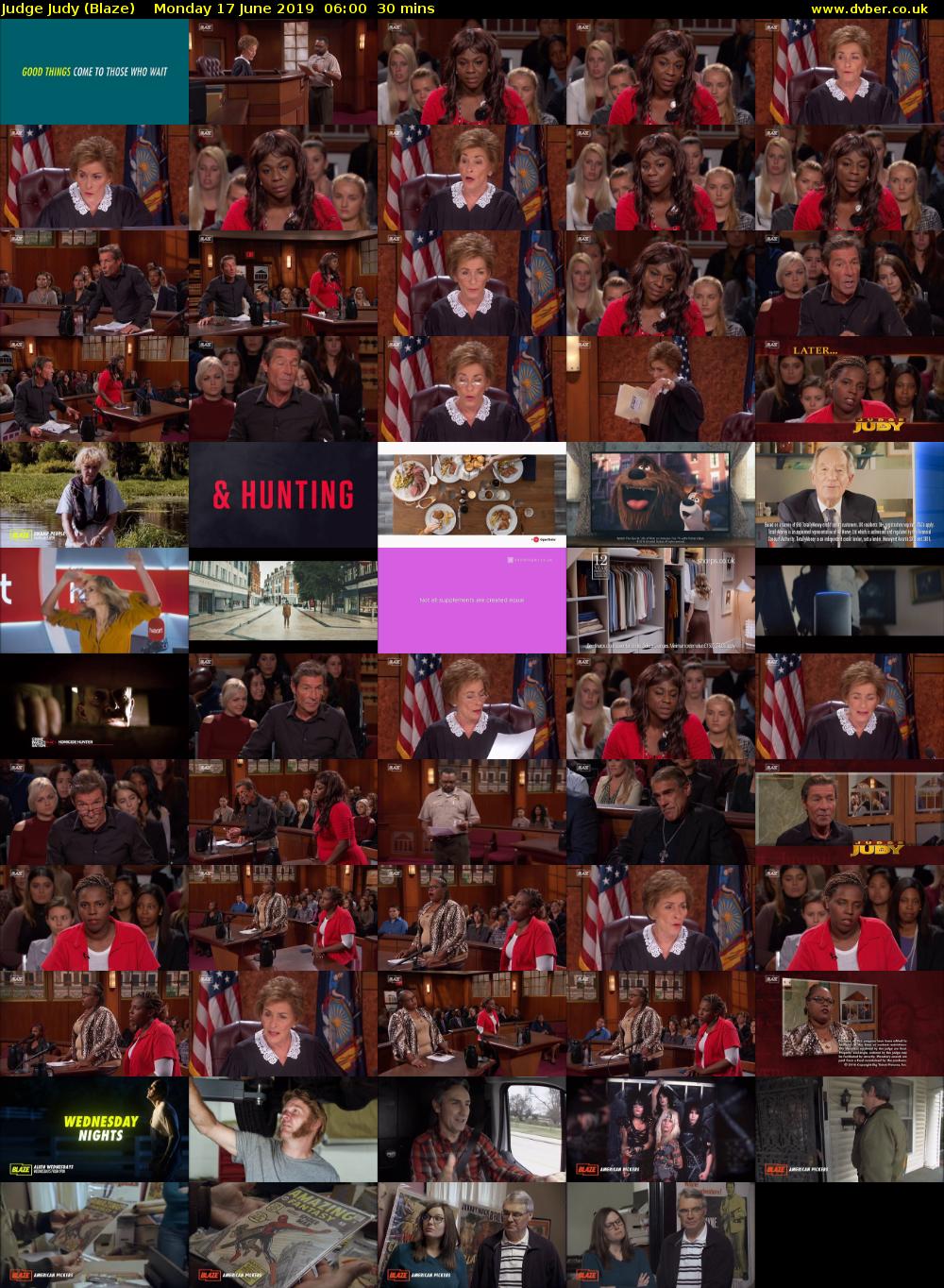 Judge Judy (Blaze) Monday 17 June 2019 06:00 - 06:30