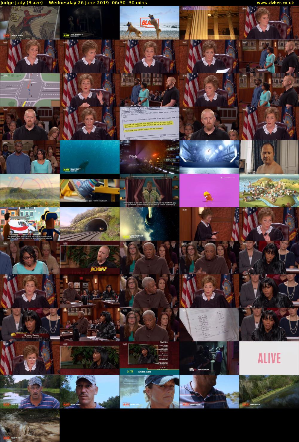 Judge Judy (Blaze) Wednesday 26 June 2019 06:30 - 07:00