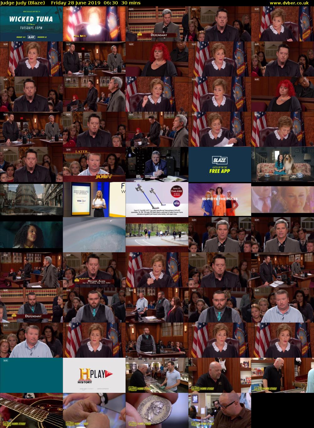 Judge Judy (Blaze) Friday 28 June 2019 06:30 - 07:00