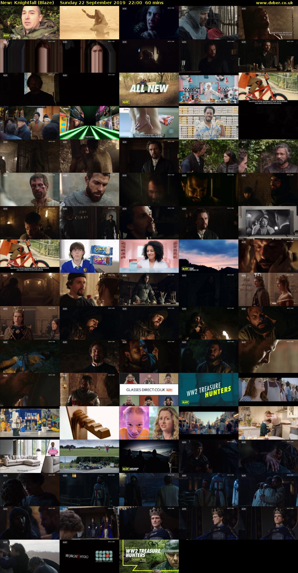 Knightfall (Blaze) Sunday 22 September 2019 22:00 - 23:00