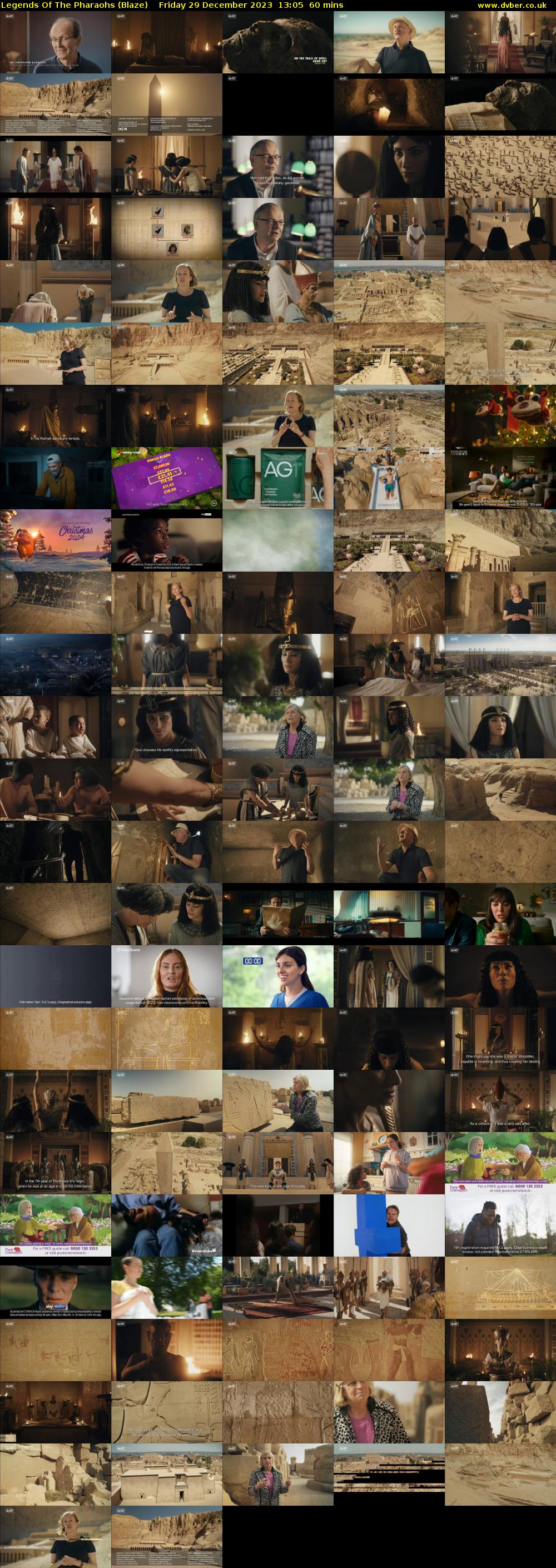 Legends of the Pharaohs (Blaze) Friday 29 December 2023 13:05 - 14:05